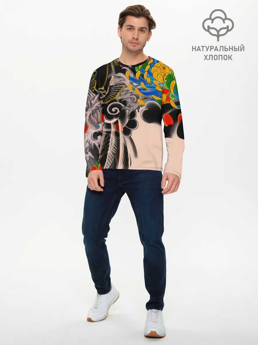 Мужской лонгслив базовый / Dsquared tattoo