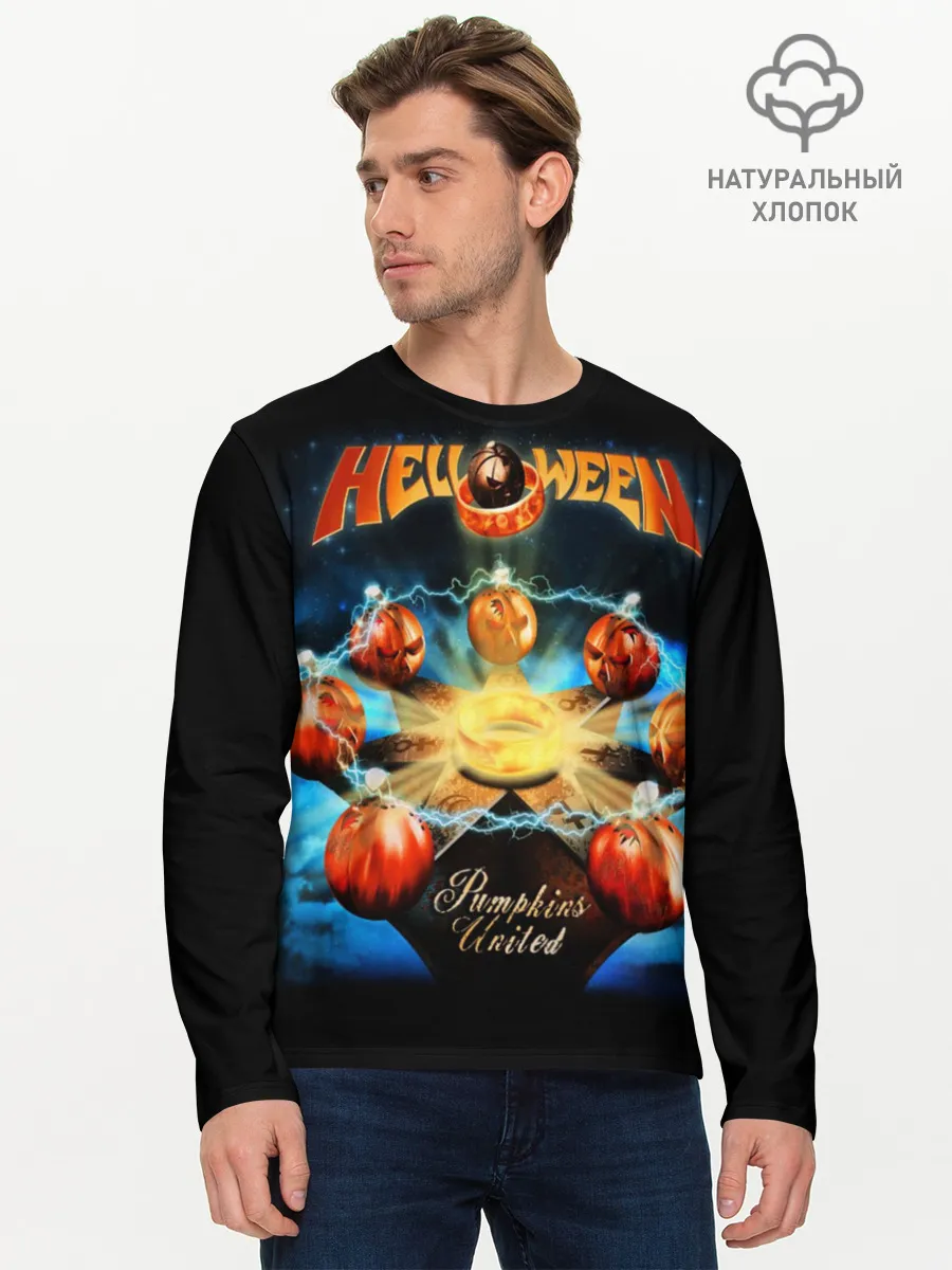 Мужской лонгслив базовый / Helloween