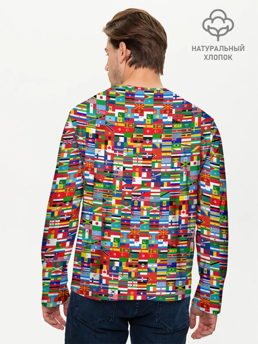 Мужской лонгслив базовый / ФЛАГИ