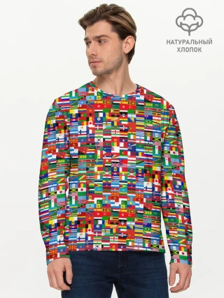 Мужской лонгслив базовый / ФЛАГИ