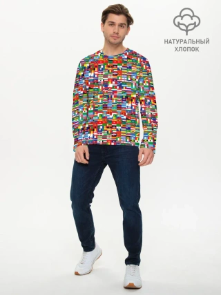 Мужской лонгслив базовый / ФЛАГИ