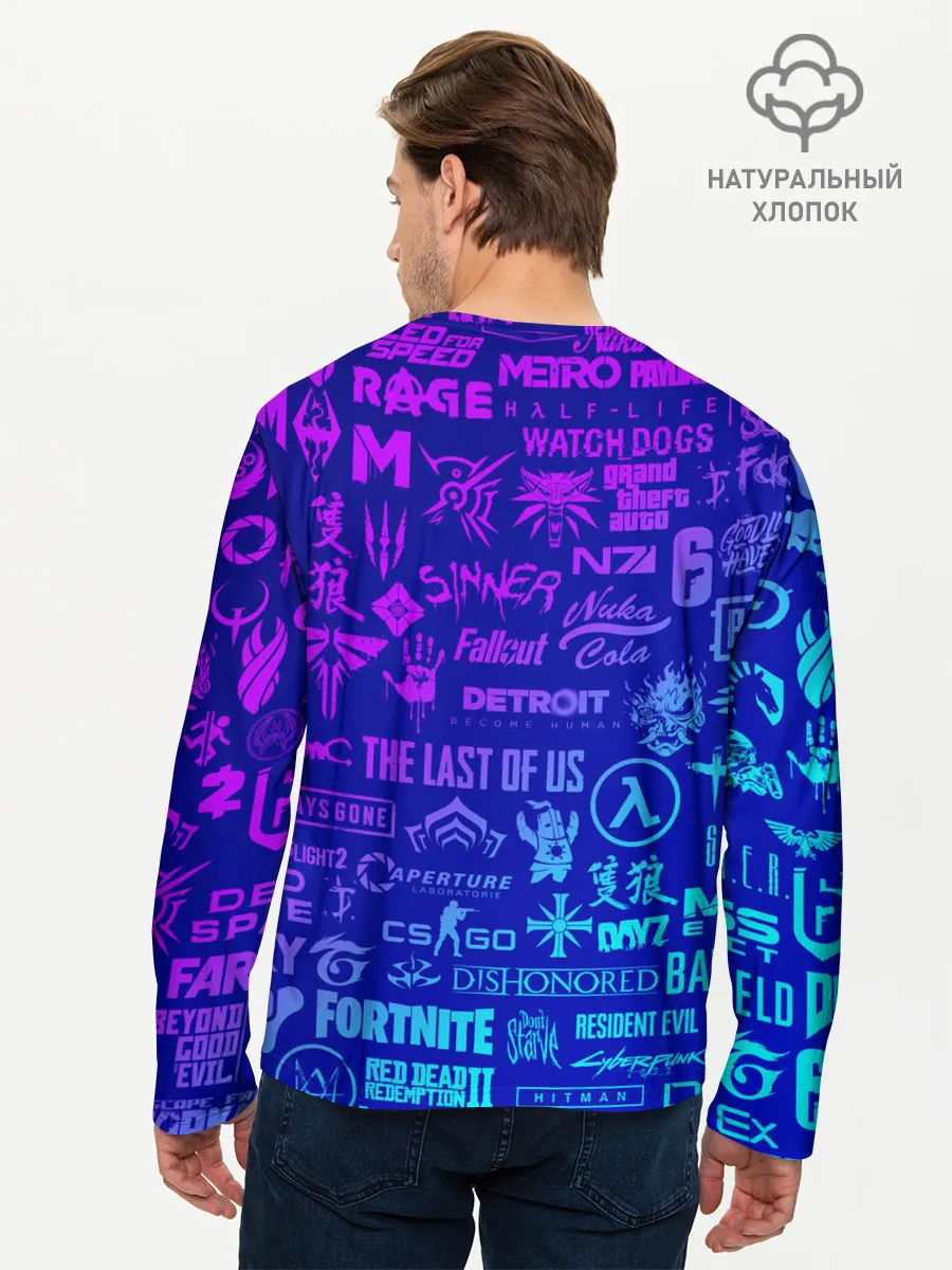 Мужской лонгслив базовый / ЛОГОТИПЫ ИГР