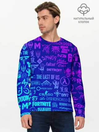 Мужской лонгслив базовый / ЛОГОТИПЫ ИГР