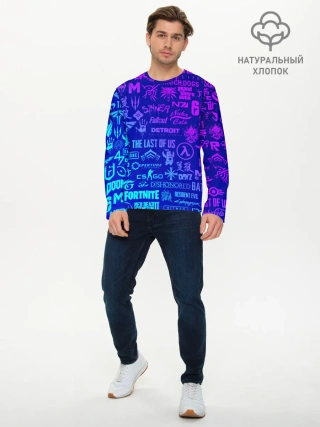 Мужской лонгслив базовый / ЛОГОТИПЫ ИГР