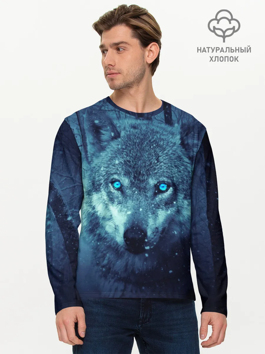 Мужской лонгслив базовый / Волк