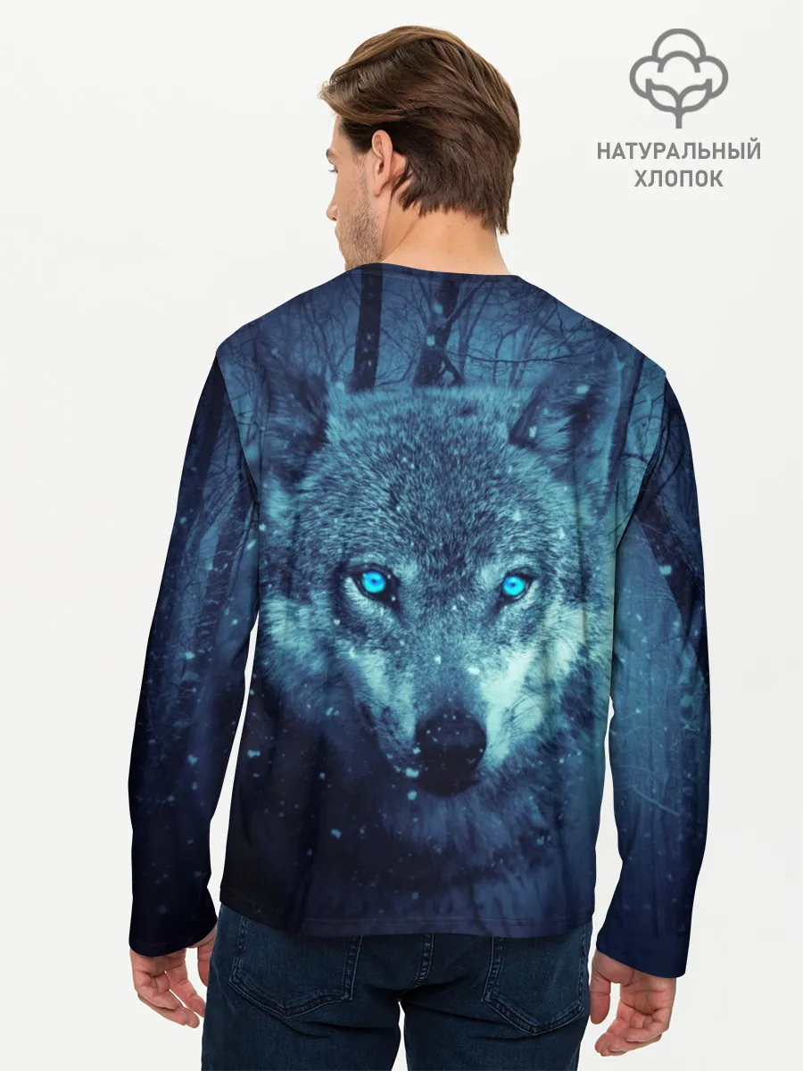 Мужской лонгслив базовый / Волк