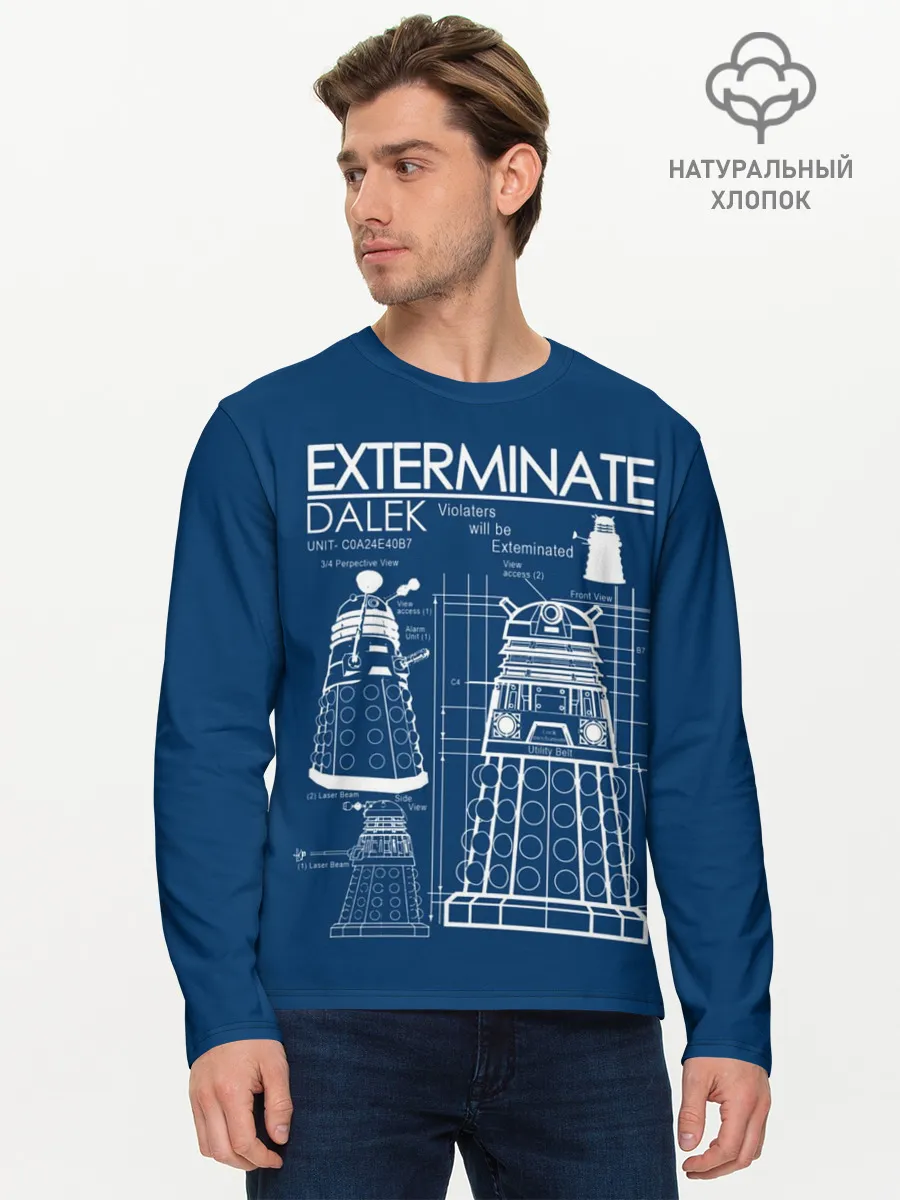 Мужской лонгслив базовый / Доктор Кто. Далек