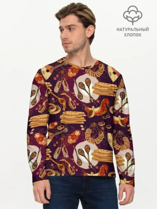 Мужской лонгслив базовый / Русские блины