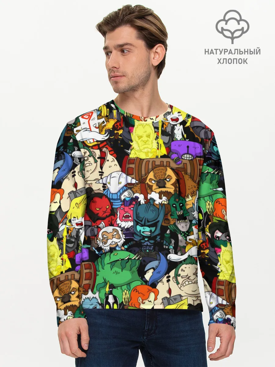 Мужской лонгслив базовый / Дота 2