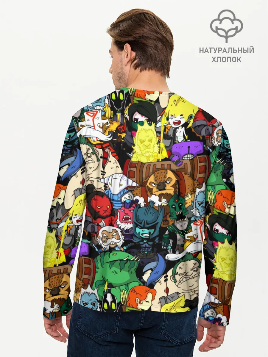 Мужской лонгслив базовый / Дота 2