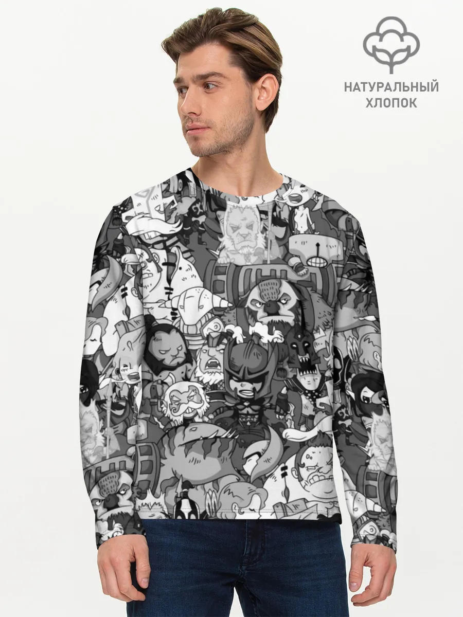 Мужской лонгслив базовый / Дота 2