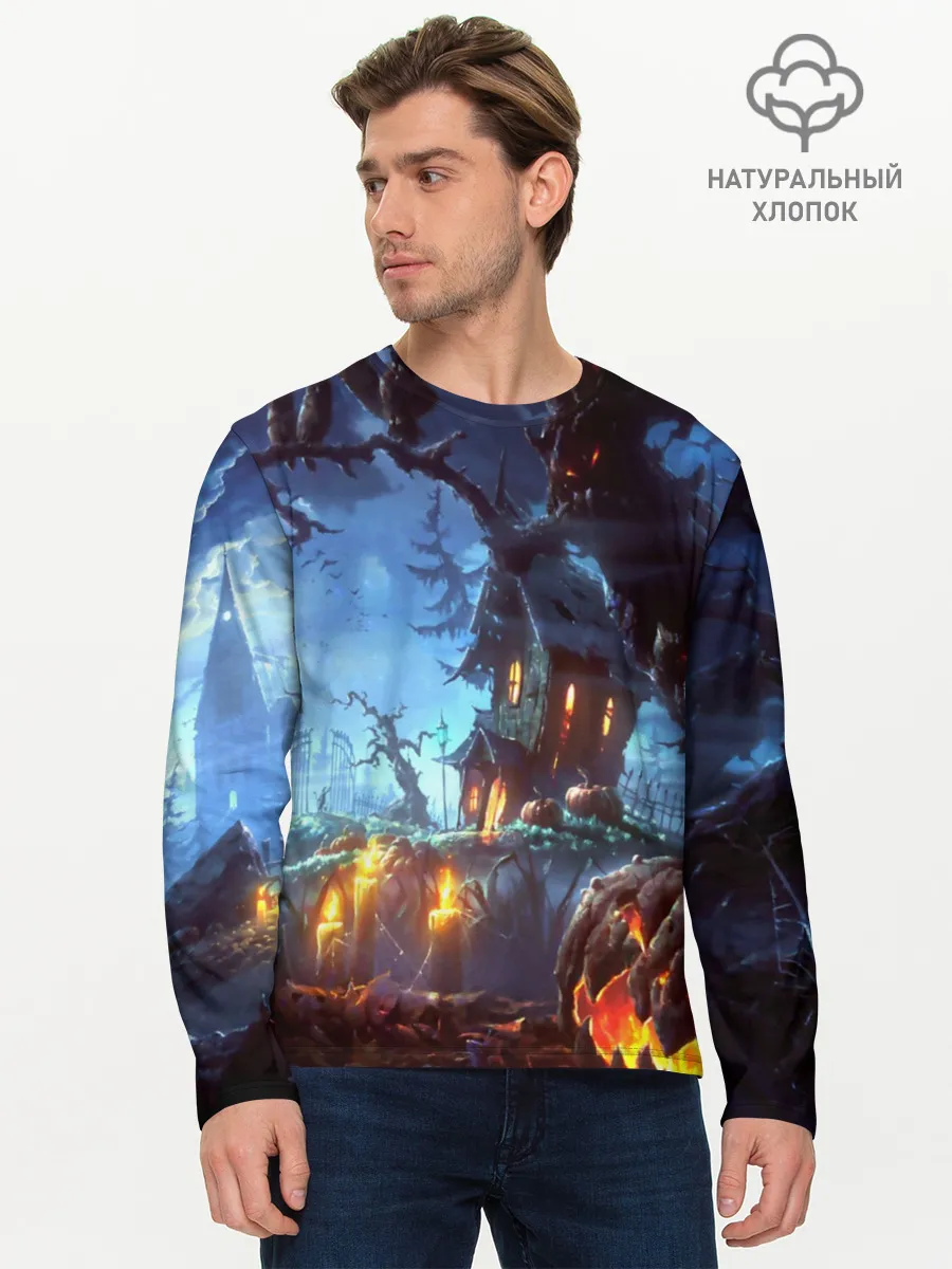 Мужской лонгслив базовый / Хэллоуин