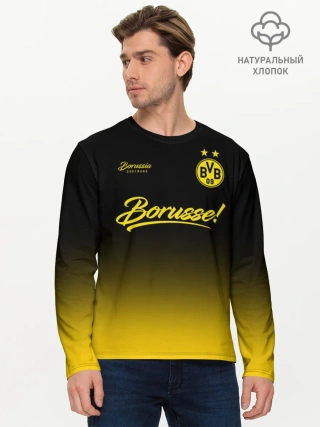 Мужской лонгслив базовый / Боруссия Дортмунд