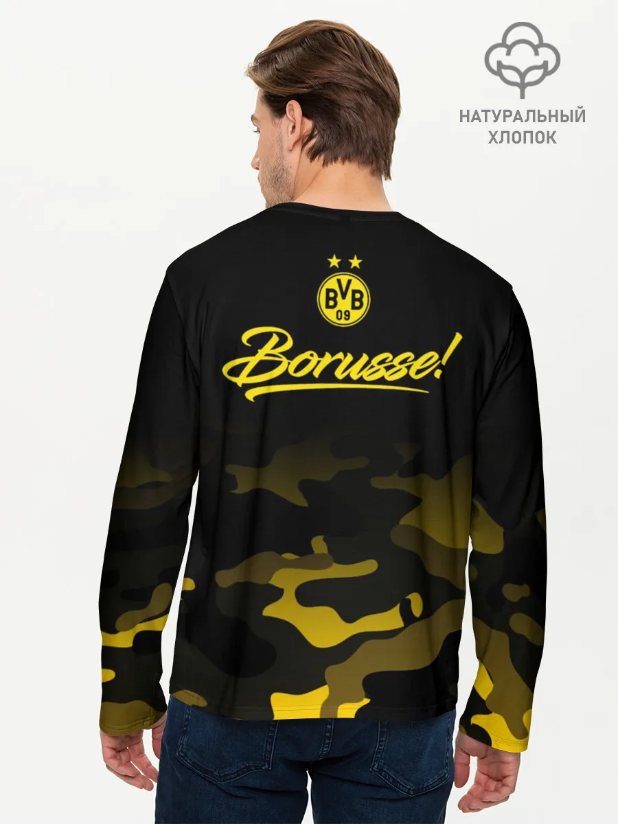 Мужской лонгслив базовый / Боруссия Дортмунд
