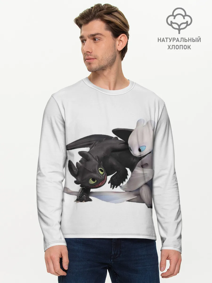 Мужской лонгслив базовый / Как приручить дракона