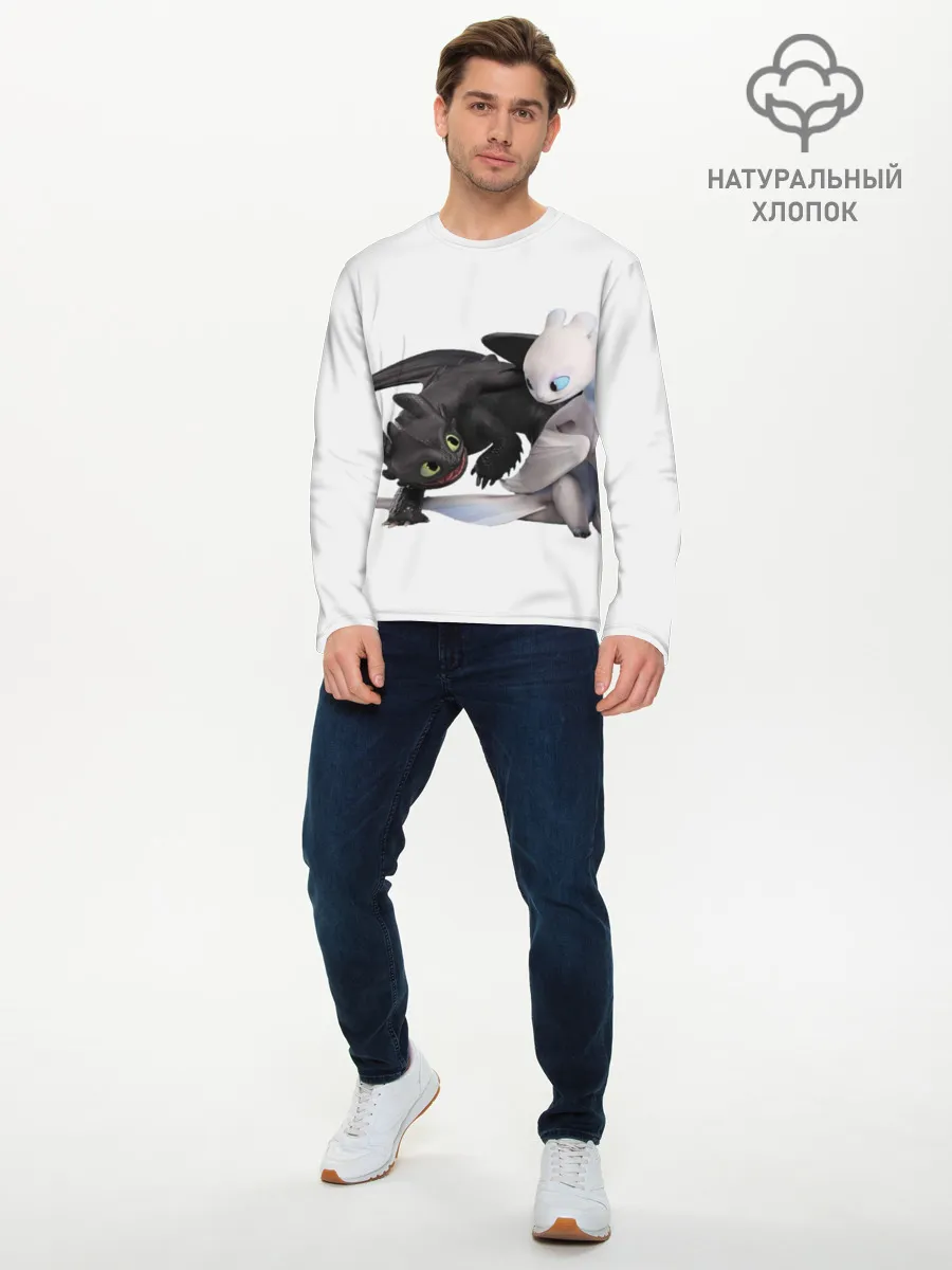 Мужской лонгслив базовый / Как приручить дракона