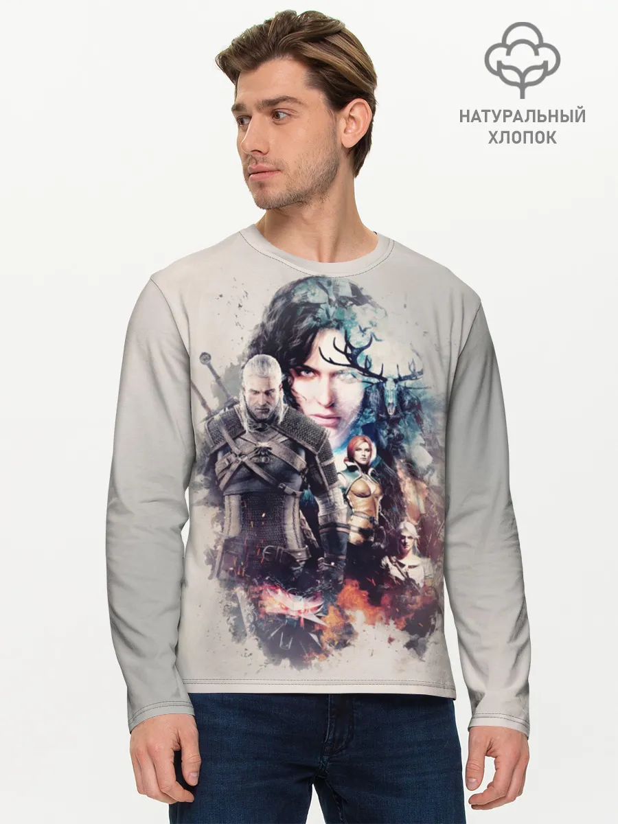 Мужской лонгслив базовый / Ведьмак