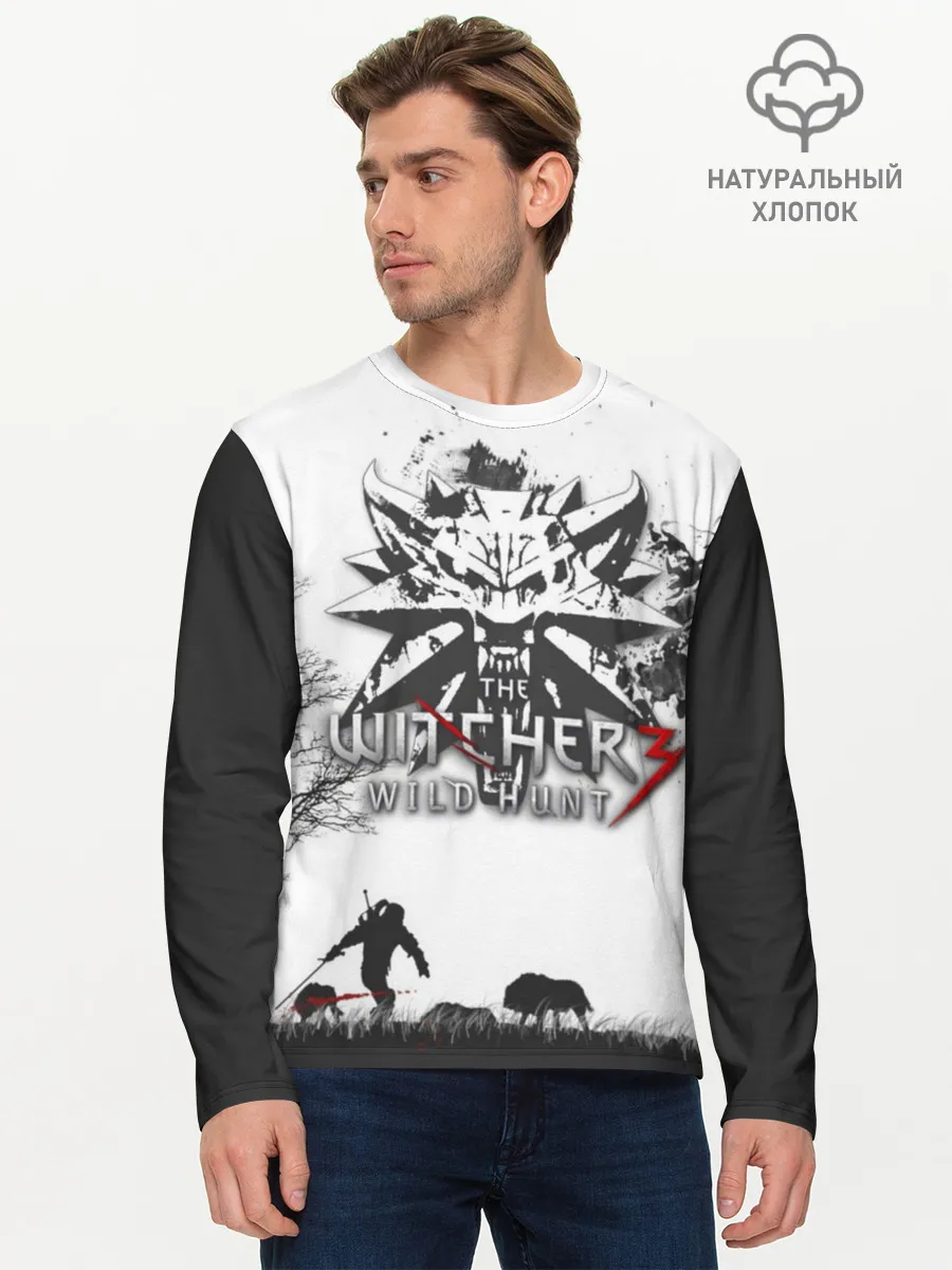 Мужской лонгслив базовый / The Witcher 3: Wild Hunt