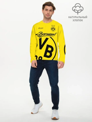 Мужской лонгслив базовый / Боруссия Дортмунд