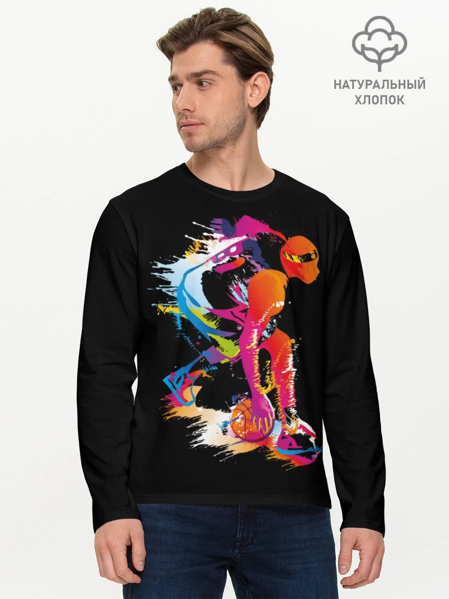 Мужской лонгслив базовый / Баскетбол