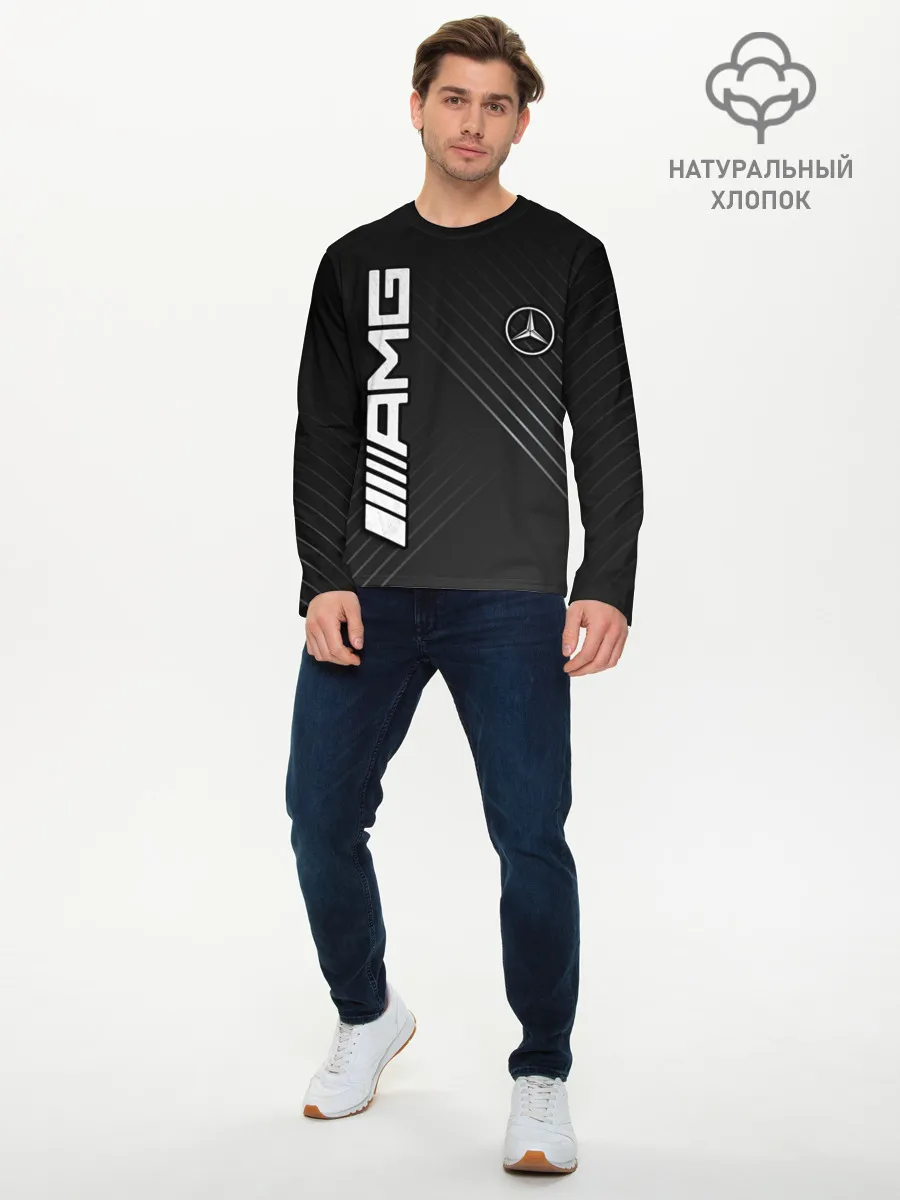 Мужской лонгслив базовый / Mercedes