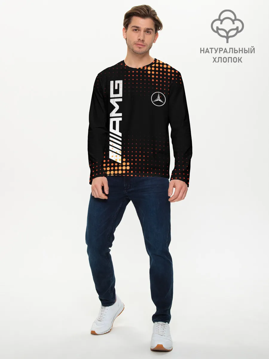 Мужской лонгслив базовый / Mercedes