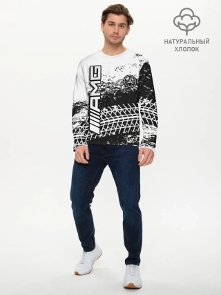 Мужской лонгслив базовый / Mercedes