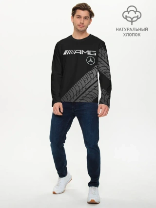 Мужской лонгслив базовый / Mercedes