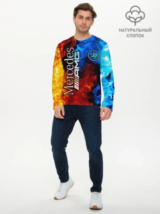 Мужской лонгслив базовый / Mercedes