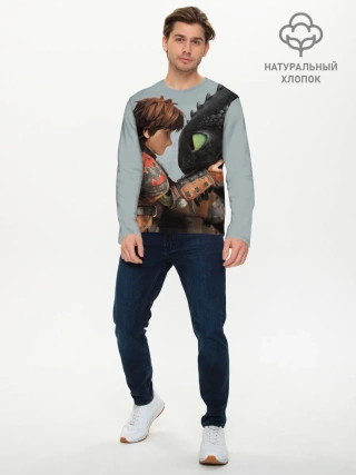 Мужской лонгслив базовый / Как приручить дракона