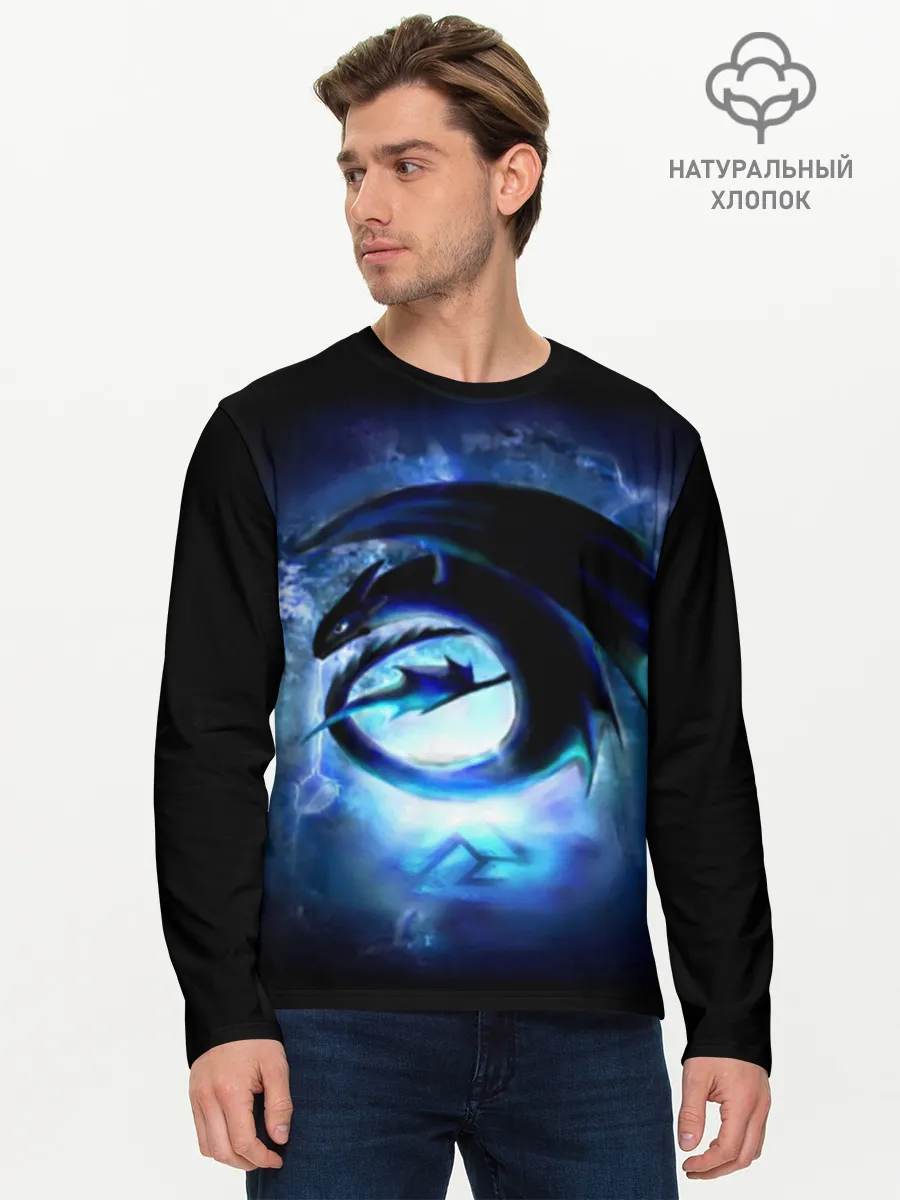 Мужской лонгслив базовый / Night Fury