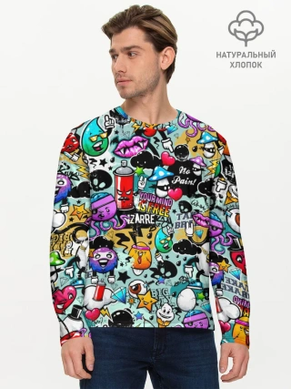 Мужской лонгслив базовый / Стикерпак