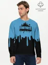 Мужской лонгслив базовый / FORTNITE - Black&Blue
