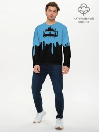Мужской лонгслив базовый / FORTNITE - Black&Blue