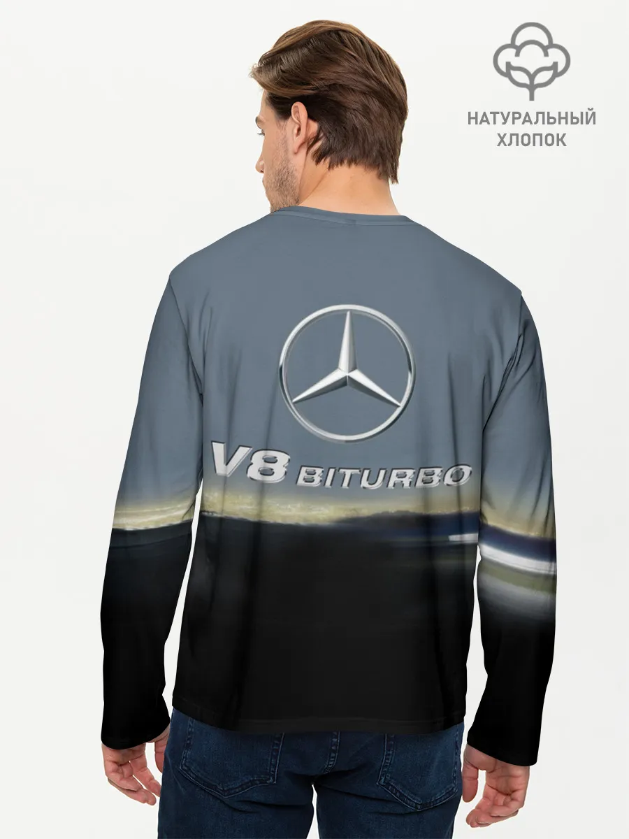 Мужской лонгслив базовый / V8 Biturbo