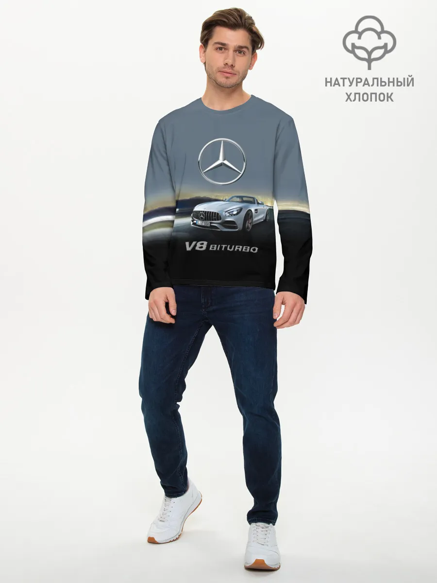 Мужской лонгслив базовый / V8 Biturbo