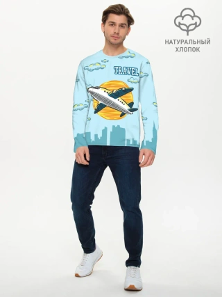 Мужской лонгслив базовый / Путешествия