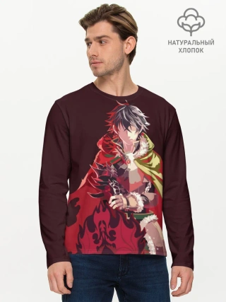 Мужской лонгслив базовый / Восхождение Героя Щита