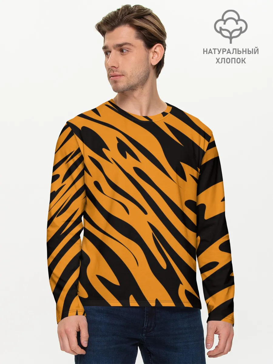 Мужской лонгслив базовый / Тигр