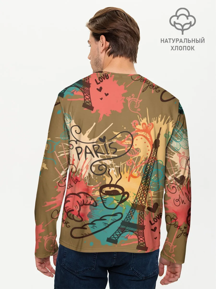 Мужской лонгслив базовый / Париж