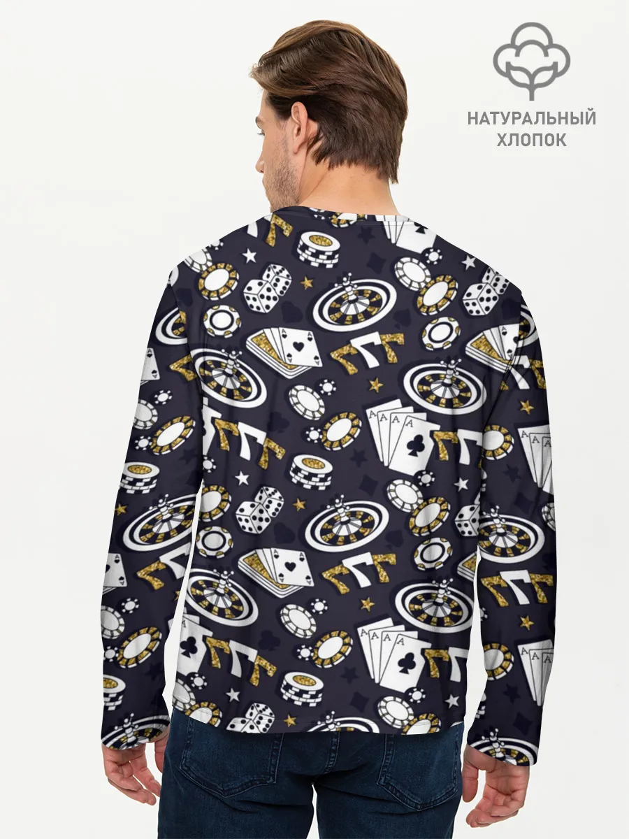 Мужской лонгслив базовый / Казино