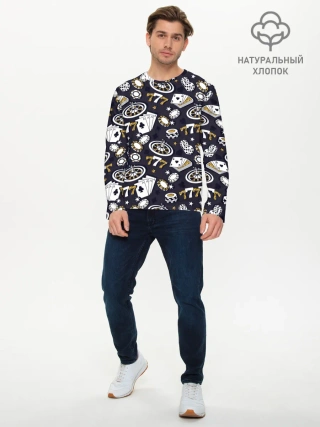 Мужской лонгслив базовый / Казино