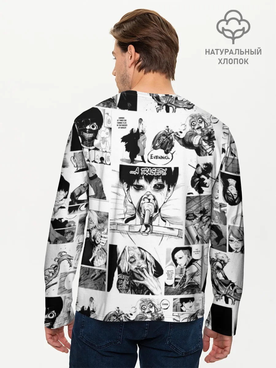 Мужской лонгслив базовый / Токийский гуль