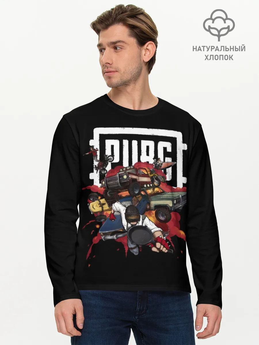 Мужской лонгслив базовый / PUBG fan art