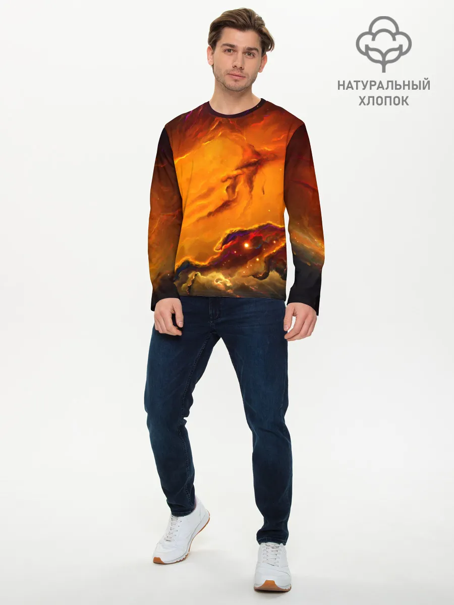 Мужской лонгслив базовый / Космос
