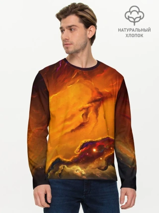 Мужской лонгслив базовый / Космос