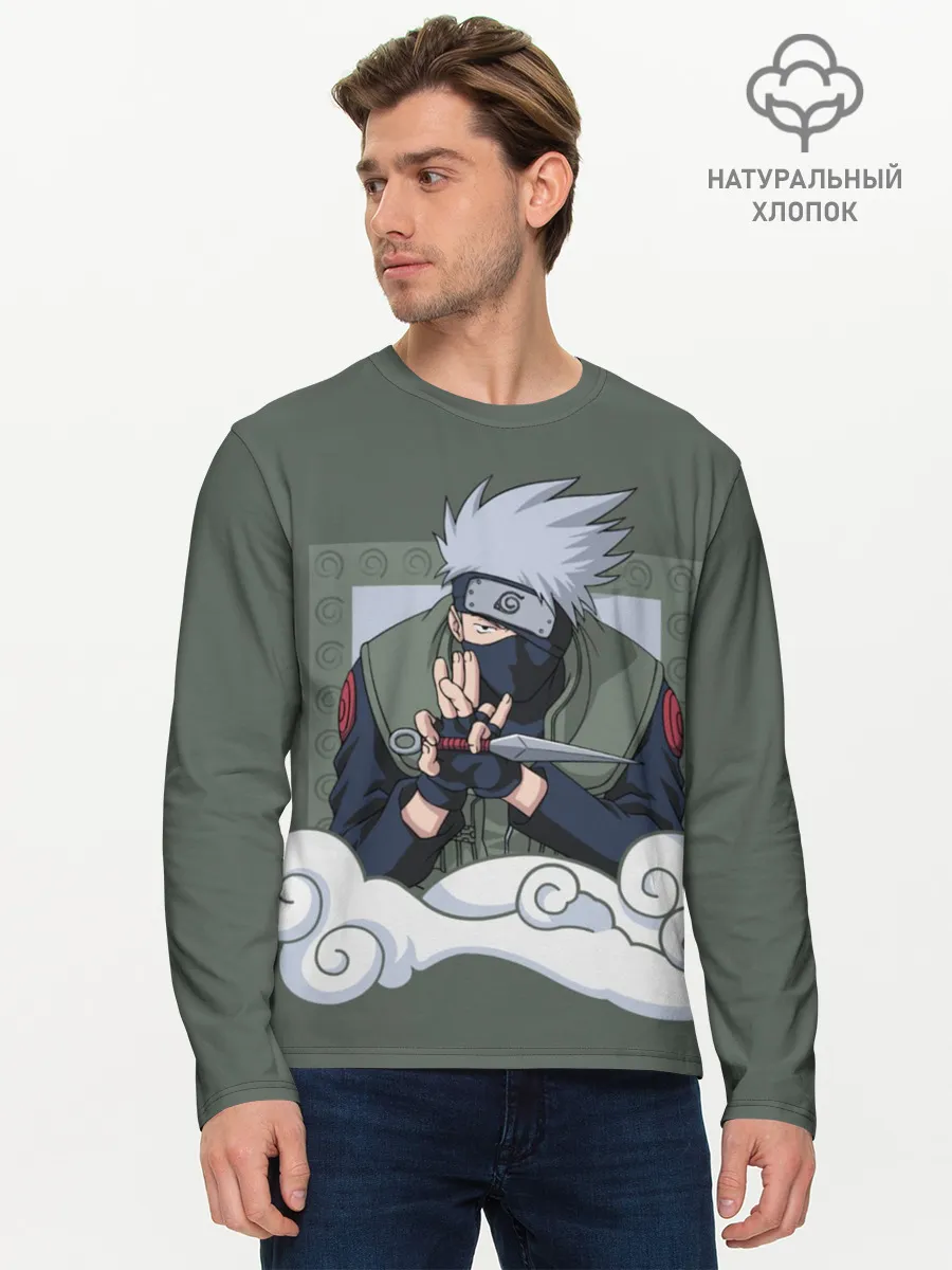 Мужской лонгслив базовый / Какаши сенсей