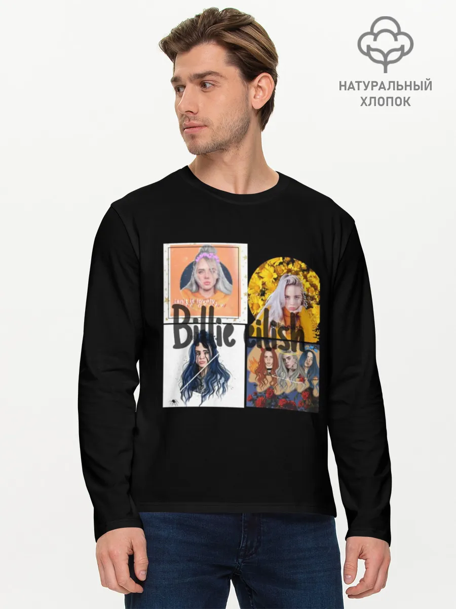 Мужской лонгслив базовый / Billie Eilish