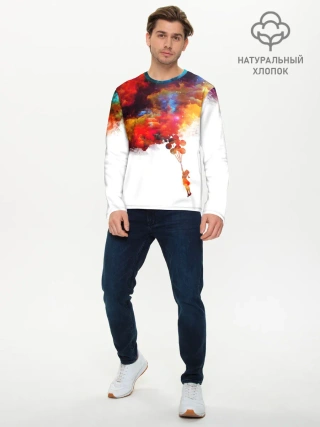 Мужской лонгслив базовый / Девочка с шарами