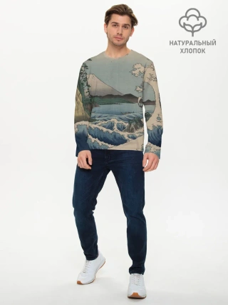 Мужской лонгслив базовый / Утагава Хиросигэ